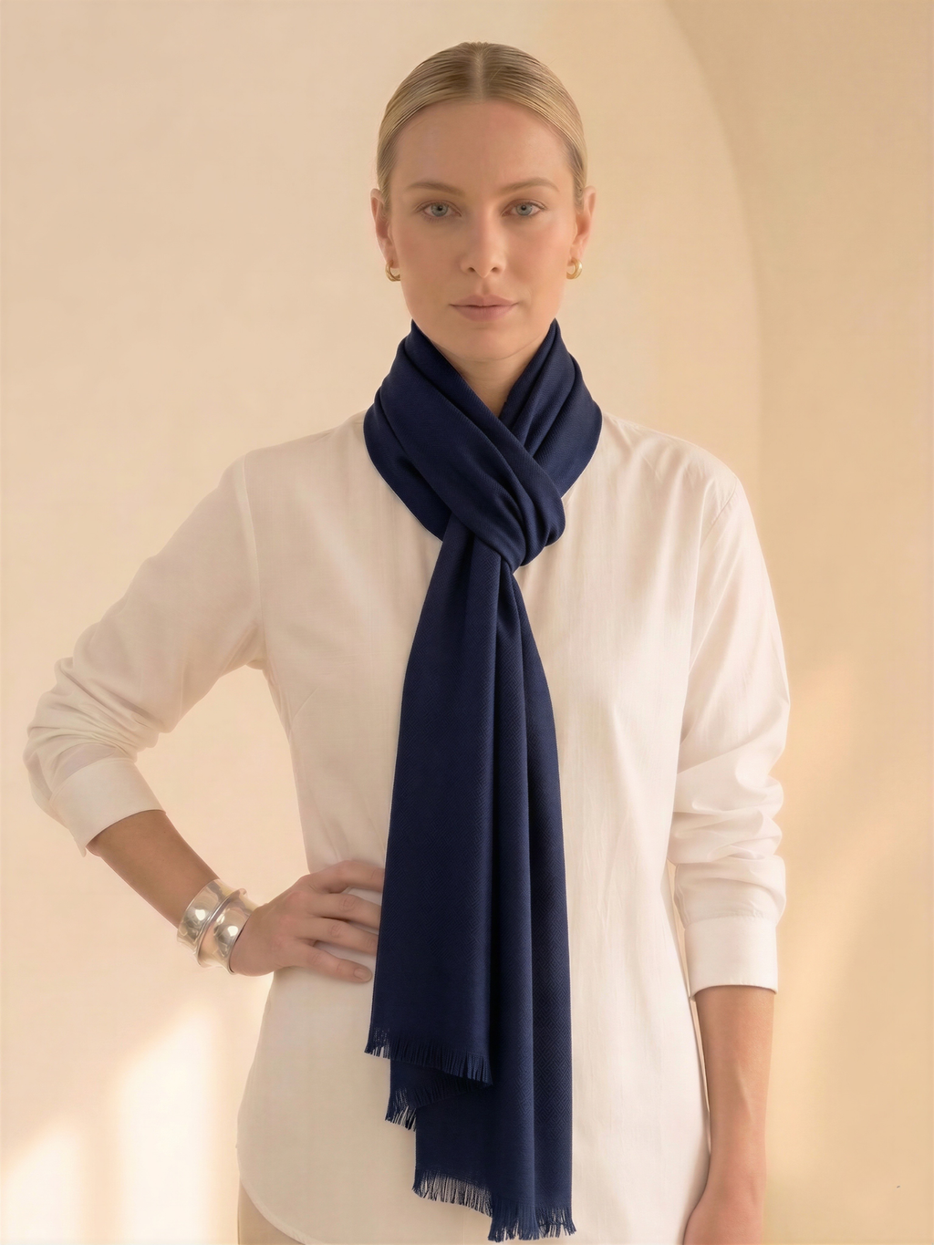 Navy Blue Fine wool