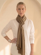 Beige Fine Woolen Stole