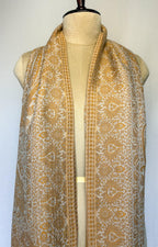 Golden Paisley Fine Wool Stole