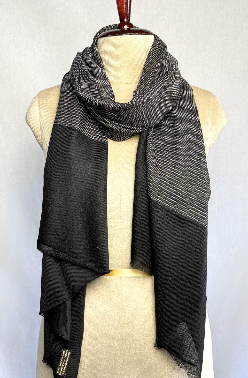 Charcoal Black Cashmere Pashmina