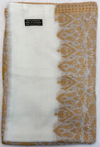 Golden Paisley Fine Wool Stole