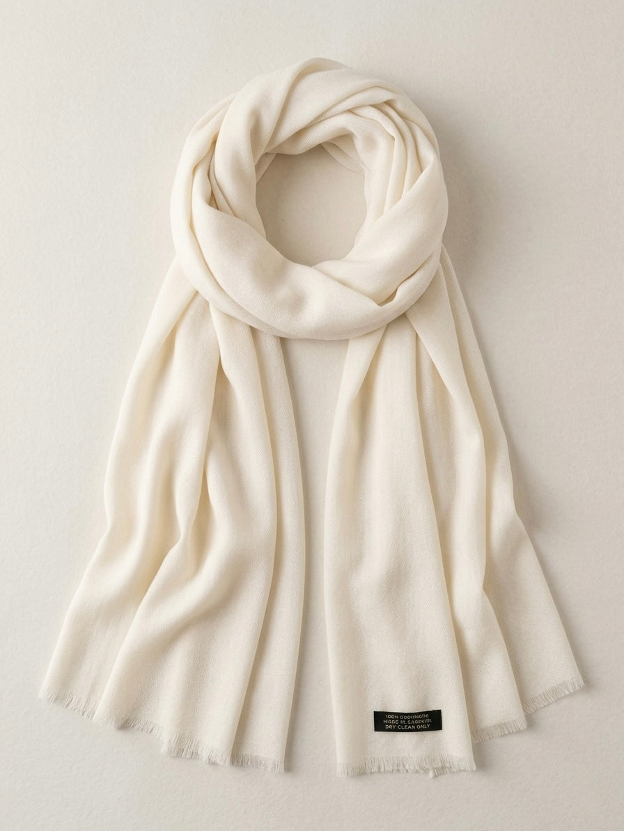 Ivory Fine wool Stole