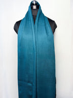 Teal Blue Fine Wool Stole